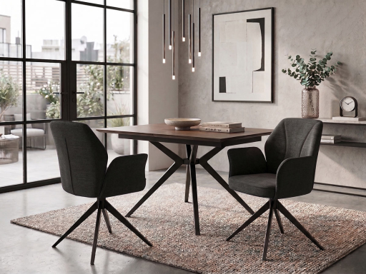Lot de 2 sièges de réunion DIVO en tissu avec accoudoirs