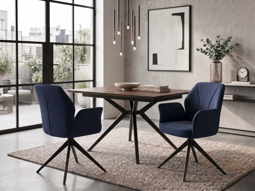 Lot de 2 sièges de réunion DIVO en tissu avec accoudoirs