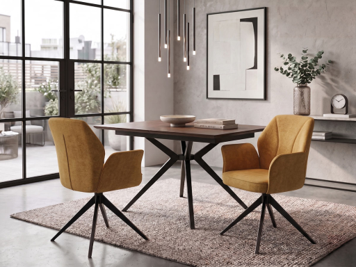 Lot de 2 sièges de réunion DIVO en tissu avec accoudoirs
