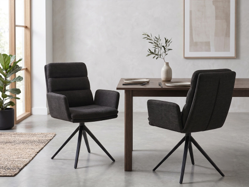Lot de 2 sièges de réunion en tissu ALMA