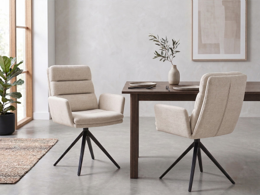 Lot de 2 sièges de réunion en tissu ALMA