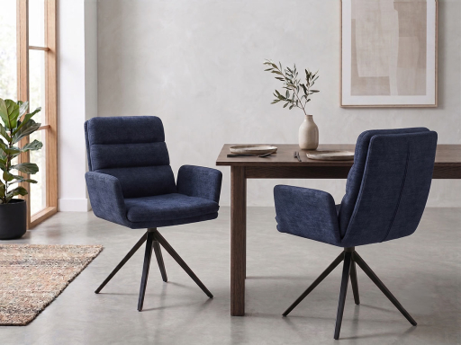 Lot de 2 sièges de réunion en tissu ALMA