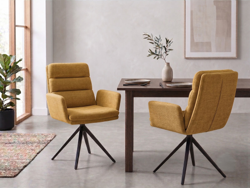 Lot de 2 sièges de réunion en tissu ALMA