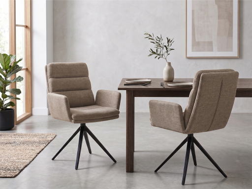 Lot de 2 sièges de réunion en tissu ALMA