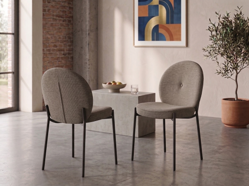 Lot de 2 sièges de réunion ROMA en tissu