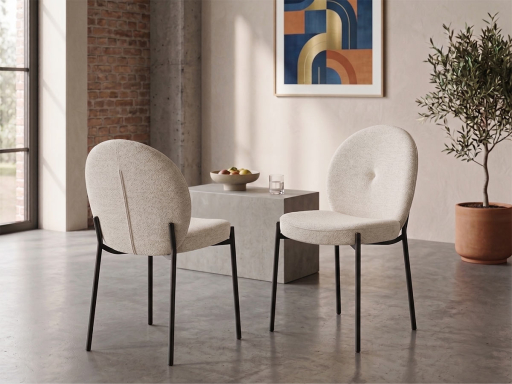 Lot de 2 sièges de réunion ROMA en tissu