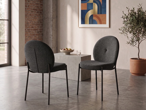 Lot de 2 sièges de réunion ROMA en tissu