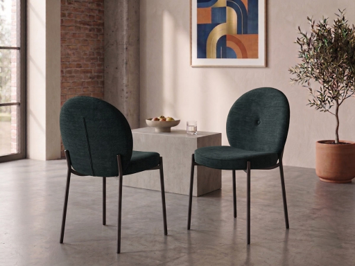 Lot de 2 sièges de réunion ROMA en tissu