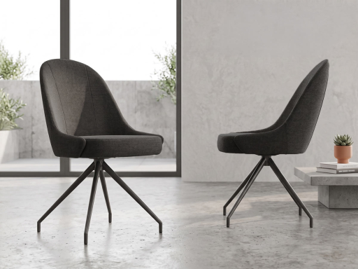 Lot de 2 sièges de réunion pivotantes VASCO en tissu