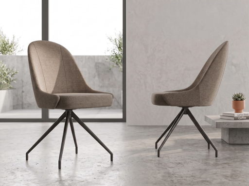 Lot de 2 sièges de réunion pivotantes VASCO en tissu