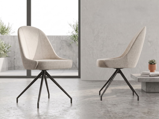 Lot de 2 sièges de réunion pivotantes VASCO en tissu