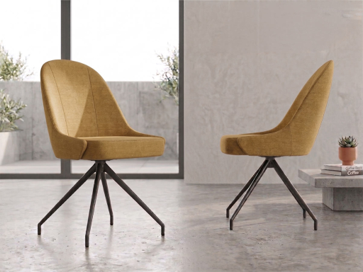 Lot de 2 sièges de réunion pivotantes VASCO en tissu