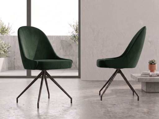 Lot de 2 sièges de réunion pivotantes VASCO en tissu