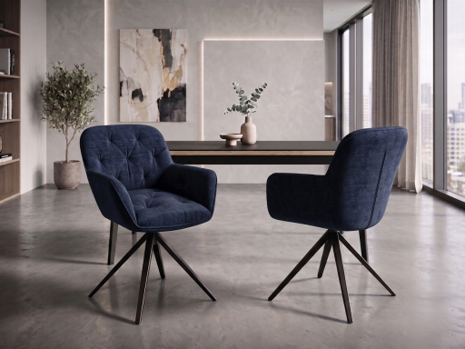 Lot de 2 sièges de réunion en tissu GRAZIA