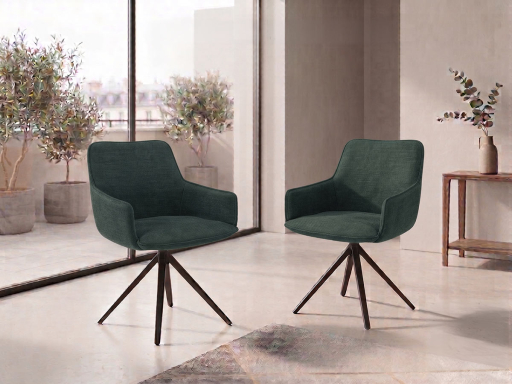 Lot de 2 sièges de réunion  en tissu SAVONE
