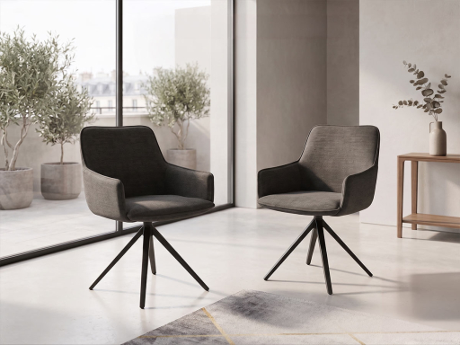 Lot de 2 sièges de réunion  en tissu SAVONE