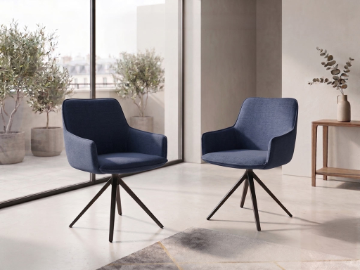 Lot de 2 sièges de réunion  en tissu SAVONE