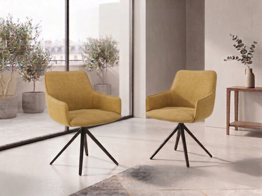 Lot de 2 sièges de réunion  en tissu SAVONE