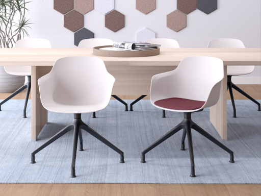 Lot de 2 Chaises giratoires sur patins design XILO, fabriqué en Espagne