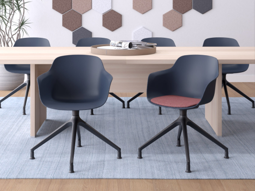 Lot de 2 Chaises giratoires sur patins design XILO, fabriqué en Espagne