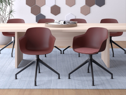 Lot de 2 Chaises giratoires sur patins design XILO, fabriqué en Espagne