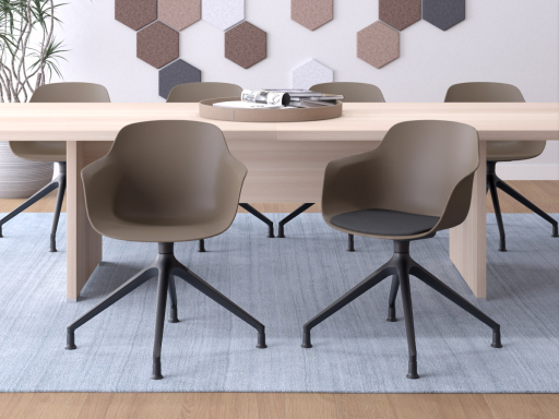 Lot de 2 Chaises giratoires sur patins design XILO, fabriqué en Espagne