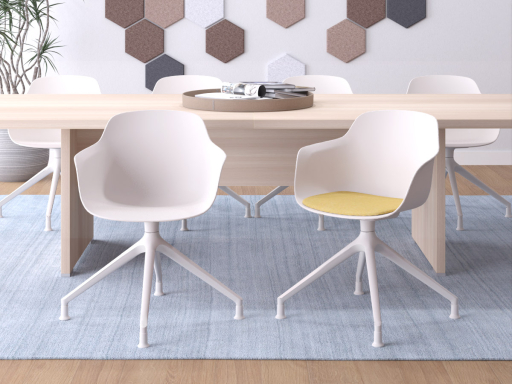 Lot de 2 Chaises giratoires sur patins design XILO, fabriqué en Espagne