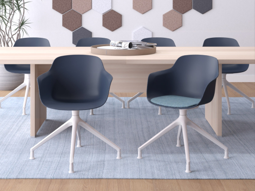 Lot de 2 Chaises giratoires sur patins design XILO, fabriqué en Espagne