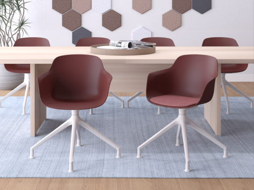 Lot de 2 Chaises giratoires sur patins design XILO, fabriqué en Espagne