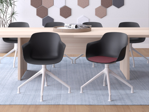 Lot de 2 Chaises giratoires sur patins design XILO, fabriqué en Espagne