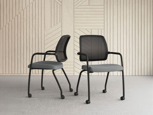 Siège à roulettes polyvalent avec dossier résille WALK, fabrication espagnole