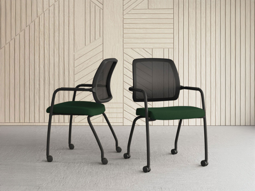 Siège à roulettes polyvalent avec dossier résille WALK, fabrication espagnole