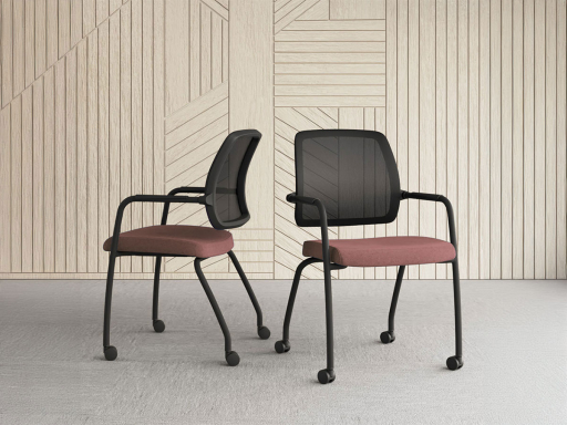 Siège à roulettes polyvalent avec dossier résille WALK, fabrication espagnole