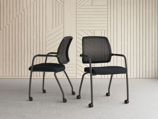 Siège à roulettes polyvalent avec dossier résille WALK, fabrication espagnole