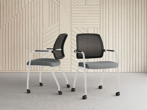 Siège à roulettes polyvalent avec dossier résille WALK, fabrication espagnole