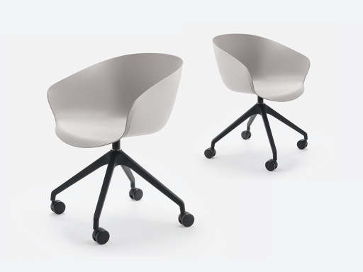 Lot de 2 sièges pivotants sur roulettes DARCY