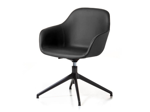 Siège pivotant en cuir