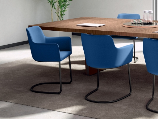 Siège de réunion ESTEL pied luge design, fabriqué en Italie