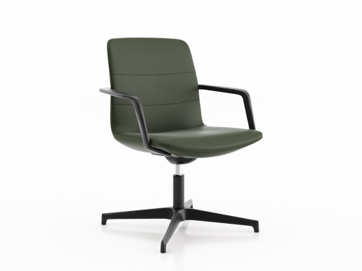 Siège pivotant design, en cuir italien