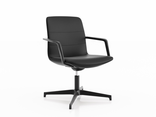 Siège pivotant design, en cuir italien