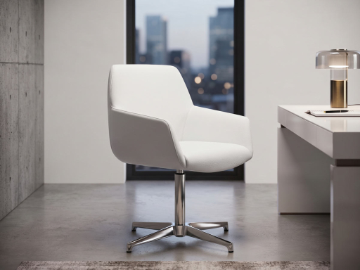 Siège de réunion pivotant design en cuir