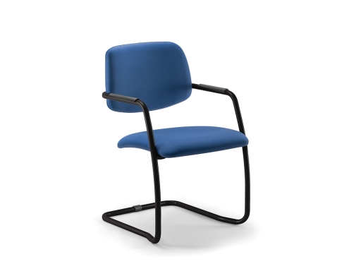 Lot de 2 chaises de réunion JAZZ piétement luge