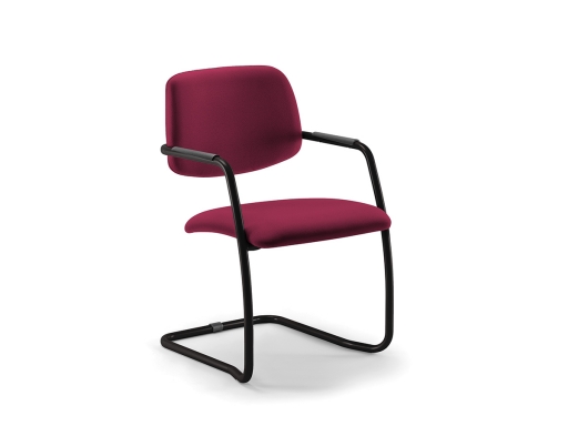 Lot de 2 chaises de réunion JAZZ piétement luge