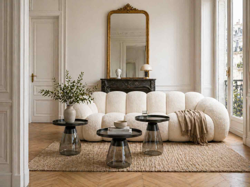 Table basse LUCCIA Black plateau en acier et base en verre