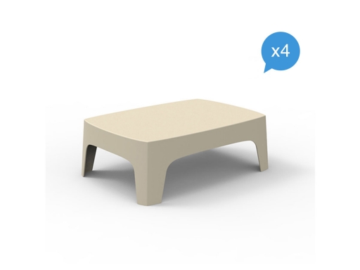 Lot de 4 tables basses COME extérieur/intérieur design, fabriqué en Espagne