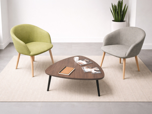 Table basse FLEXY structure métallique et plateau en bois mélaminé, fabriqué en France