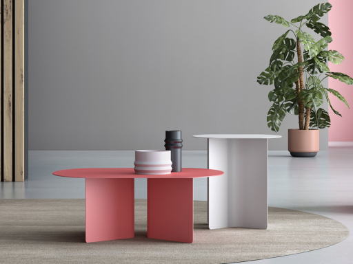 Table basse au ligne épuré METHA, fabriqué en Italie