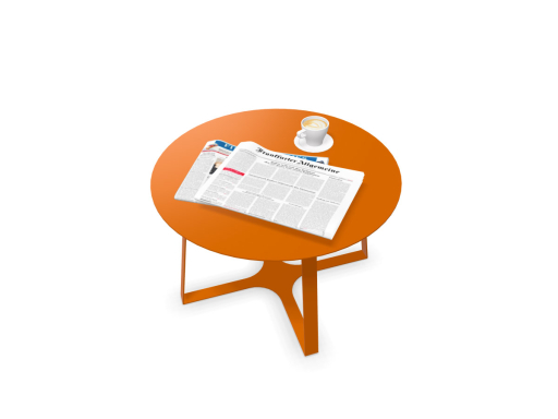 Table de salon design en métal, fabriqué en Italie