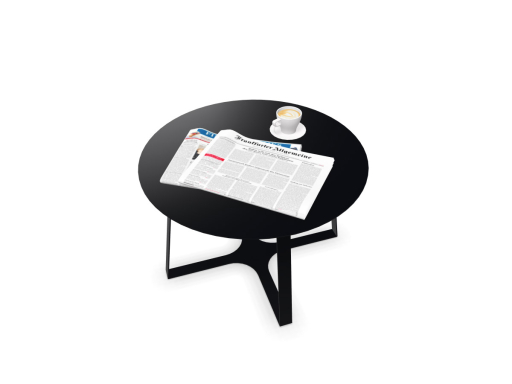 Table de salon design en métal, fabriqué en Italie