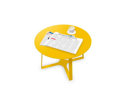 Table de salon design en métal, fabriqué en Italie